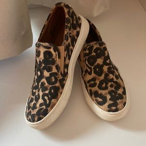 Steve Madden canvas cheetah slides
